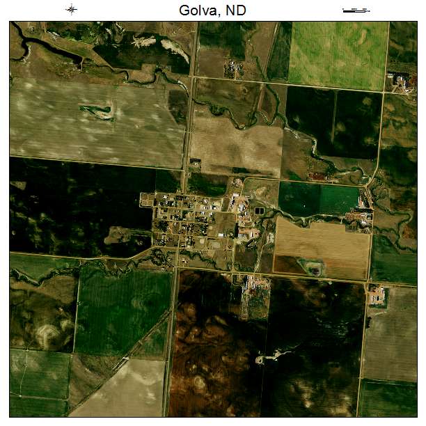 Golva, ND air photo map