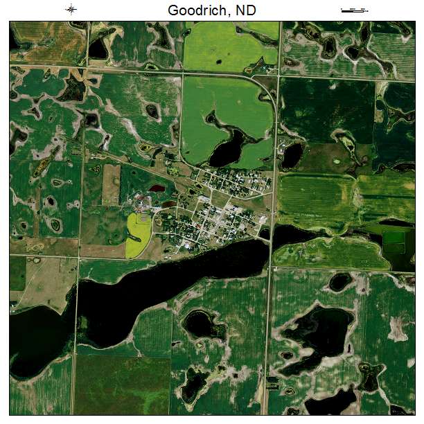 Goodrich, ND air photo map