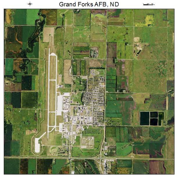 Grand Forks AFB, ND air photo map