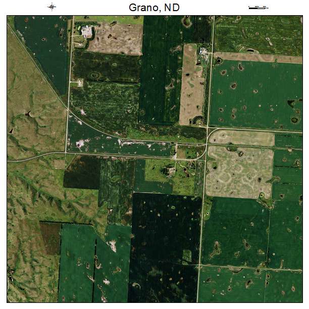 Grano, ND air photo map