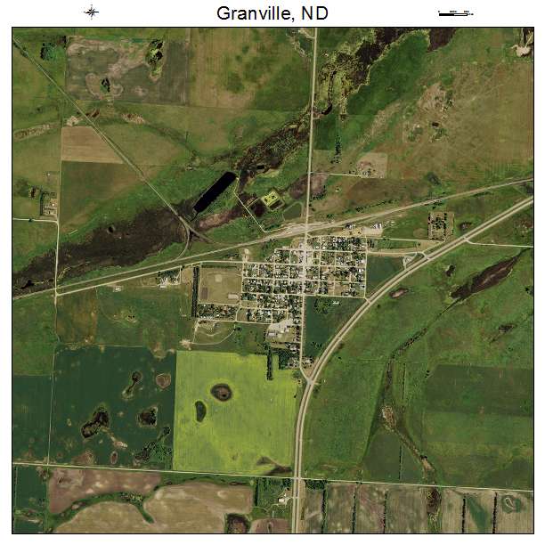 Granville, ND air photo map
