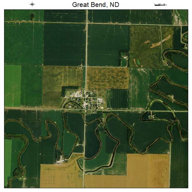 Great Bend, ND air photo map