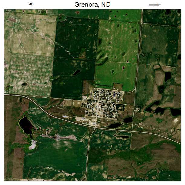 Grenora, ND air photo map