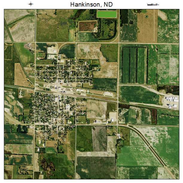 Hankinson, ND air photo map