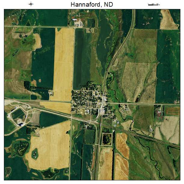 Hannaford, ND air photo map
