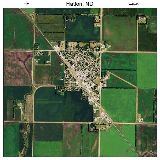 Hatton, ND air photo map