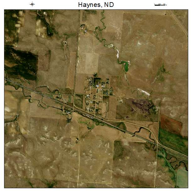 Haynes, ND air photo map