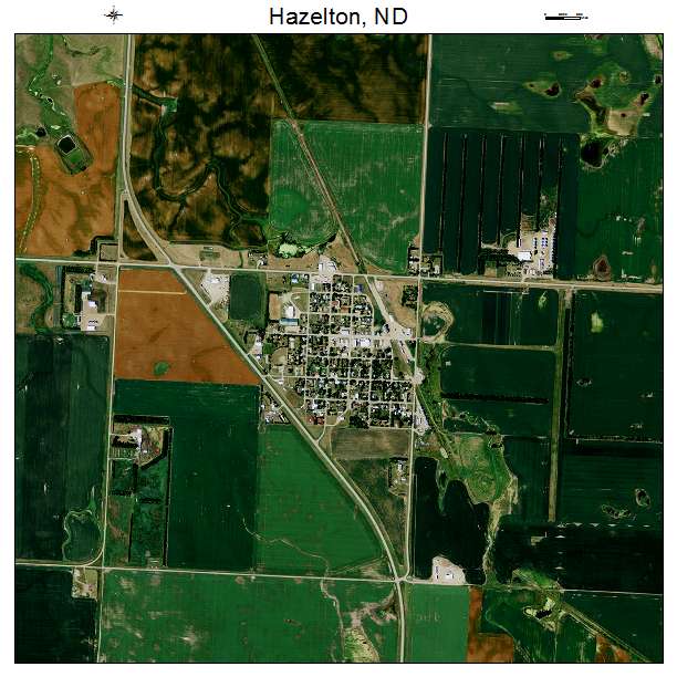 Hazelton, ND air photo map