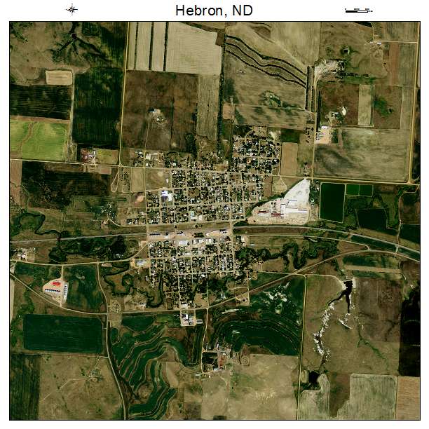 Hebron, ND air photo map