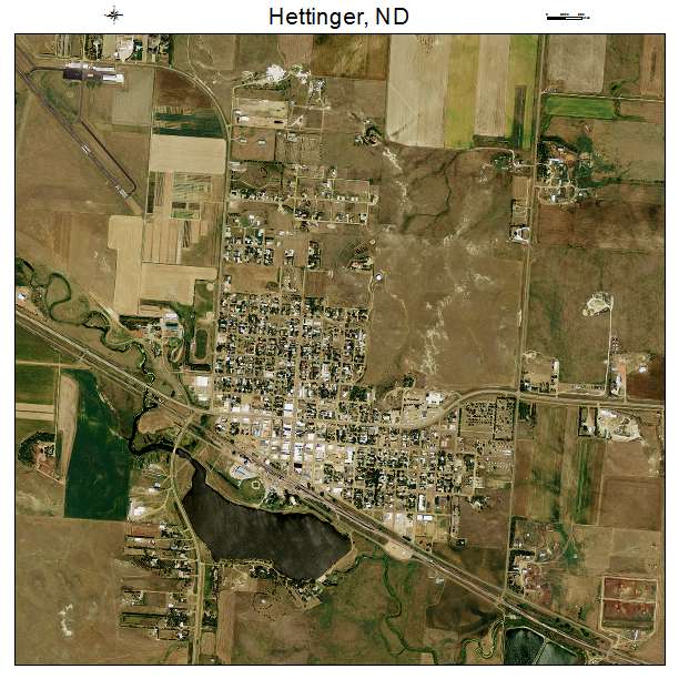 Hettinger, ND air photo map