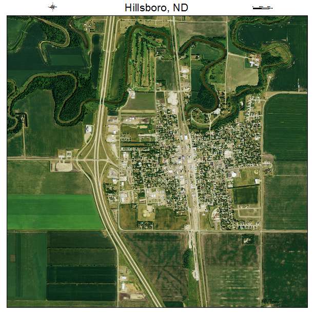 Hillsboro, ND air photo map