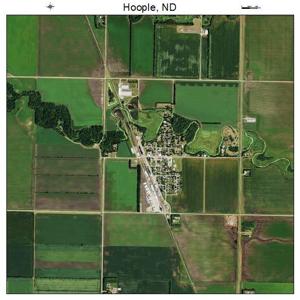 Hoople, ND air photo map