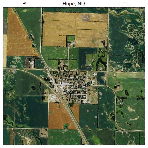 Hope, ND air photo map