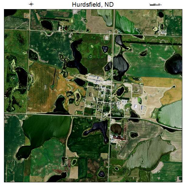 Hurdsfield, ND air photo map