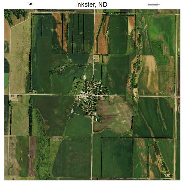 Inkster, ND air photo map