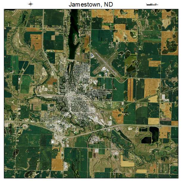 Jamestown, ND air photo map