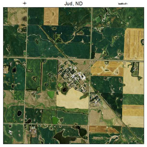 Jud, ND air photo map