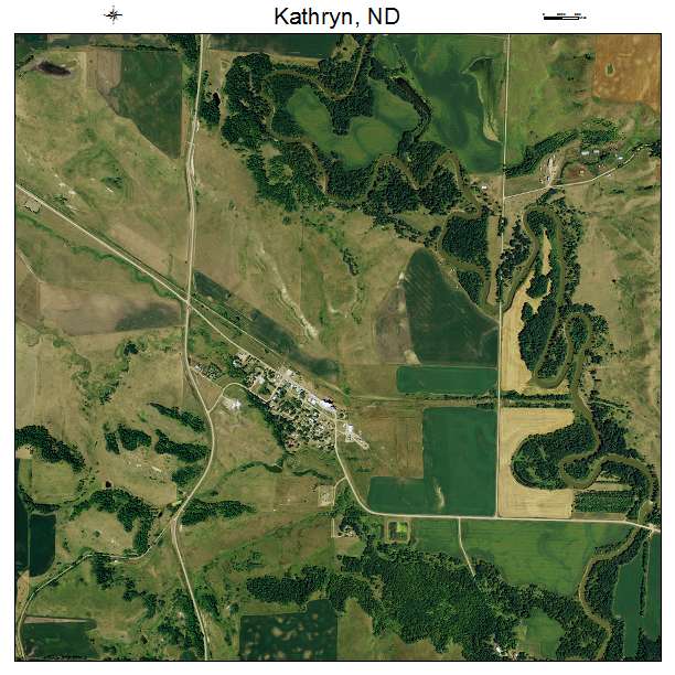 Kathryn, ND air photo map