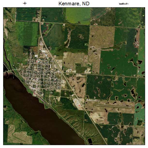 Kenmare, ND air photo map
