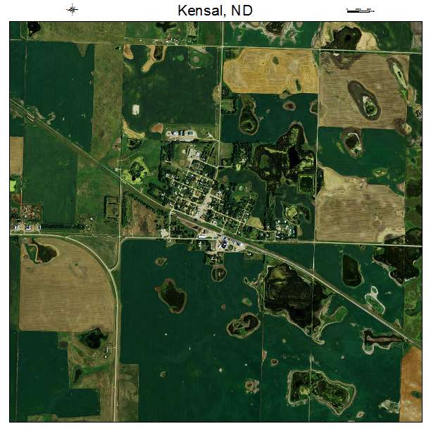 Kensal, ND air photo map