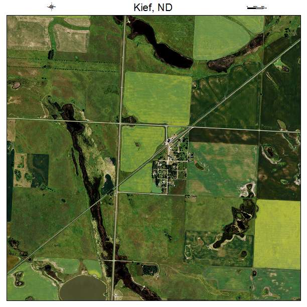 Kief, ND air photo map