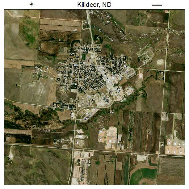 Killdeer, ND air photo map
