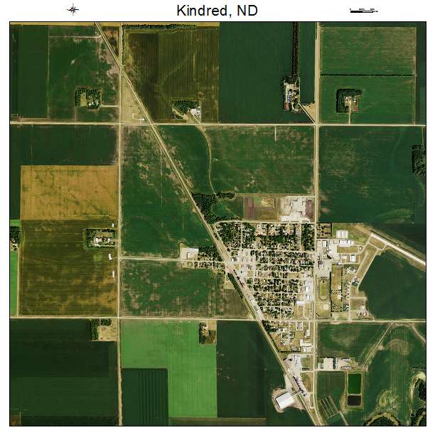 Kindred, ND air photo map
