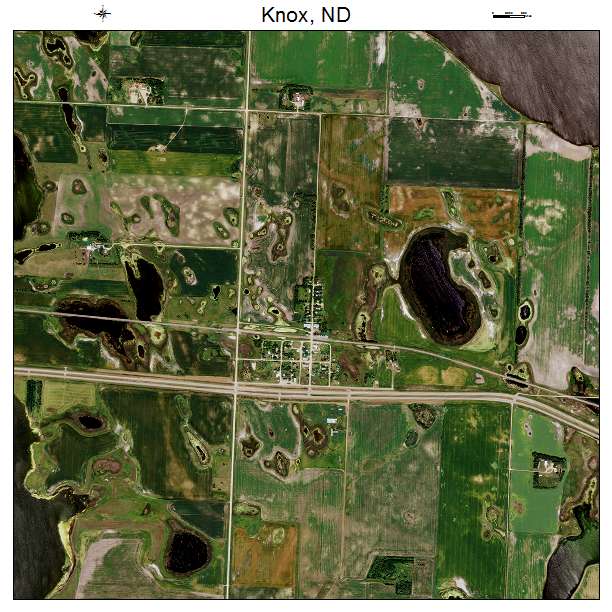 Knox, ND air photo map