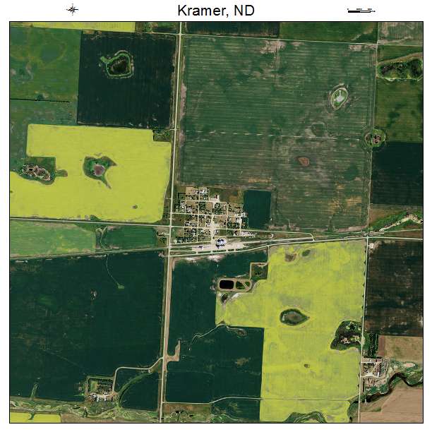 Kramer, ND air photo map