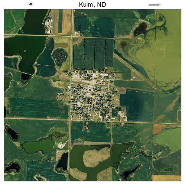 Kulm, ND air photo map