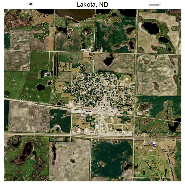 Lakota, ND air photo map