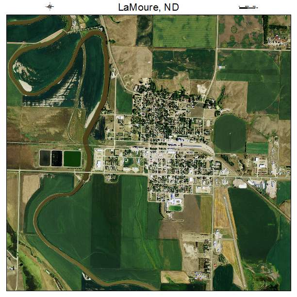 LaMoure, ND air photo map