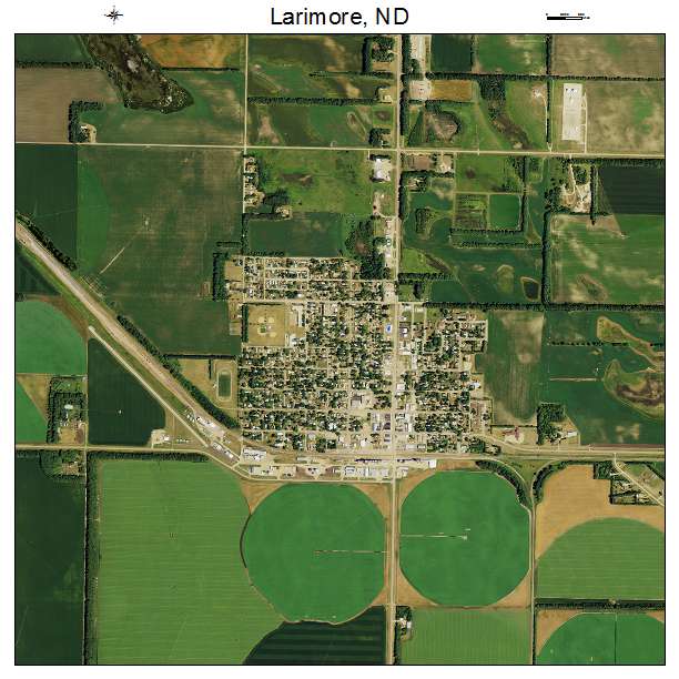 Larimore, ND air photo map