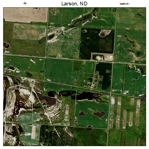 Larson, ND air photo map