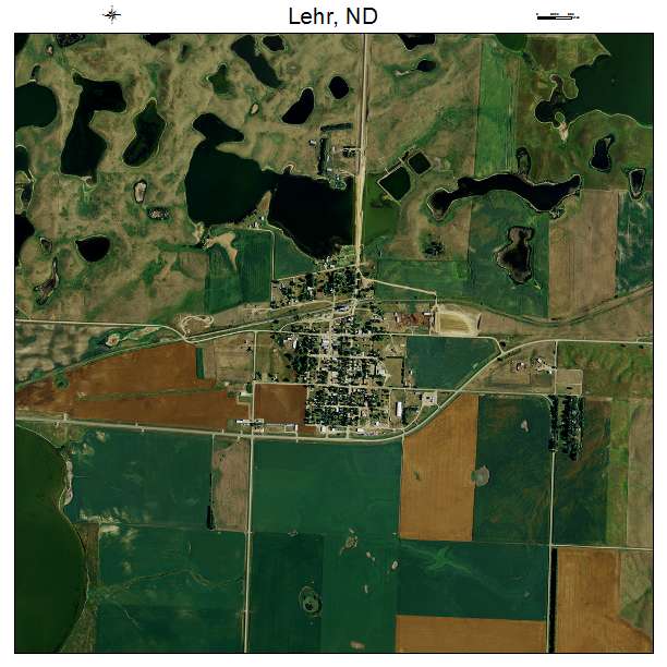 Lehr, ND air photo map