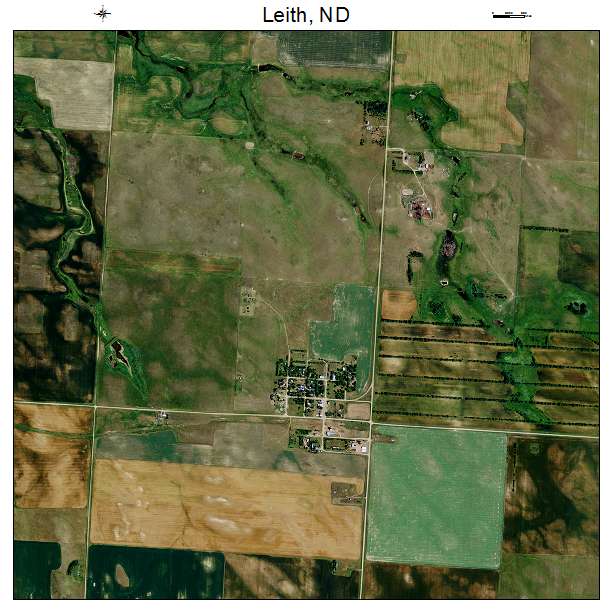 Leith, ND air photo map