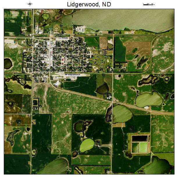 Lidgerwood, ND air photo map