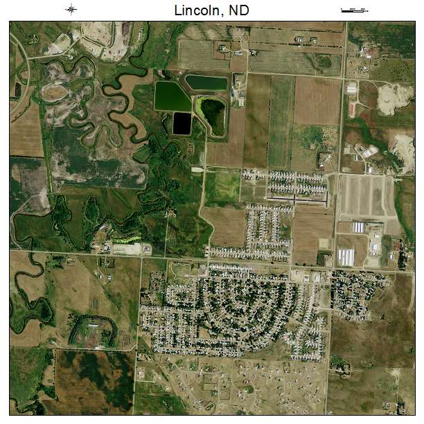 Lincoln, ND air photo map