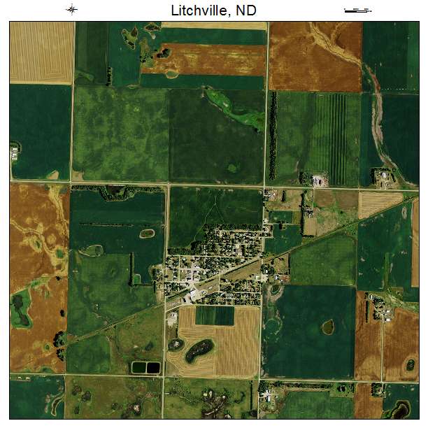 Litchville, ND air photo map