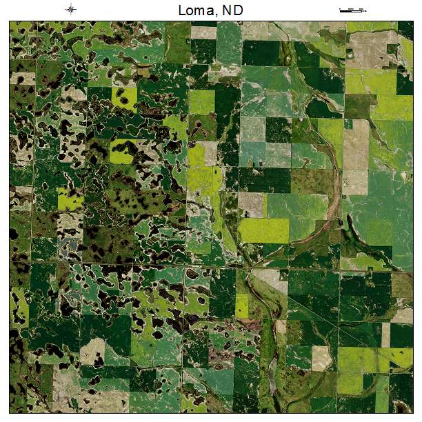 Loma, ND air photo map