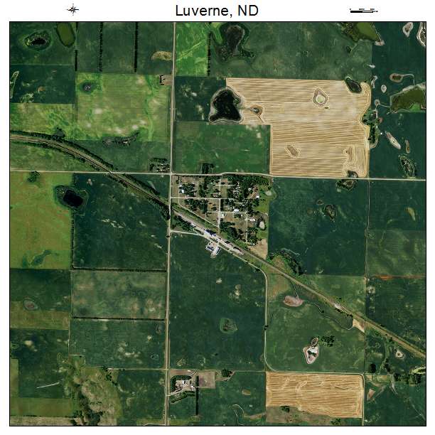 Luverne, ND air photo map
