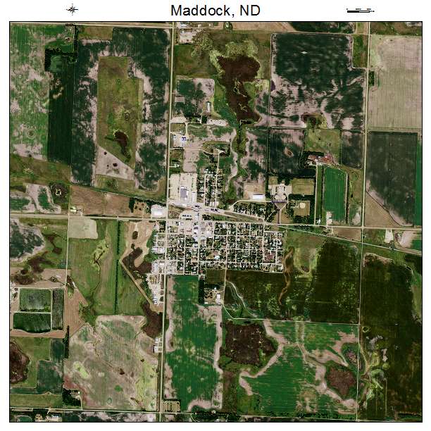 Maddock, ND air photo map