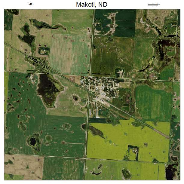 Makoti, ND air photo map