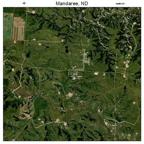 Mandaree, ND air photo map