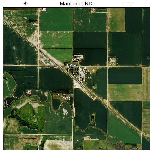 Mantador, ND air photo map