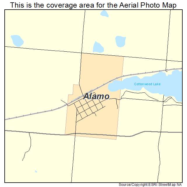Alamo, ND location map 