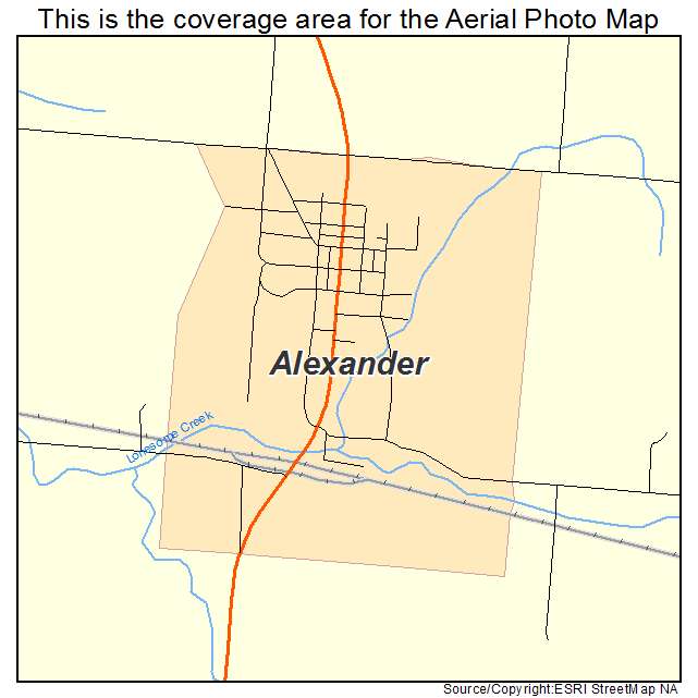 Alexander, ND location map 