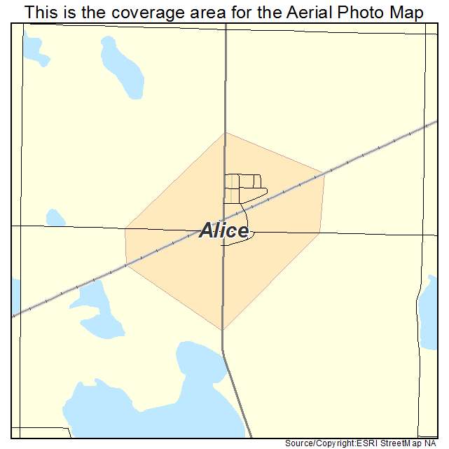 Alice, ND location map 