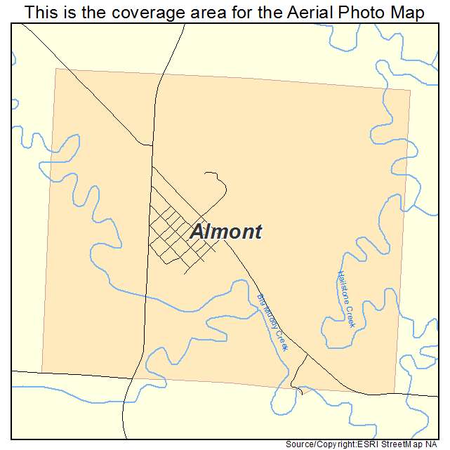 Almont, ND location map 