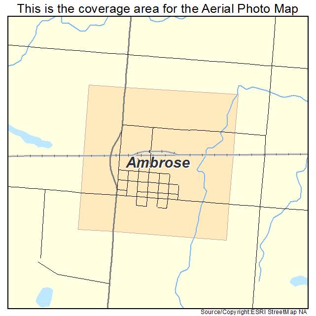 Ambrose, ND location map 